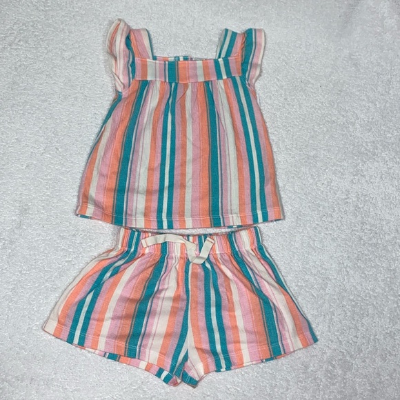 NWT Carters striped tank and matching shorts 18m - Picture 1 of 9